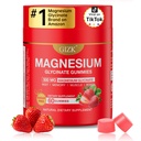 Magnesium Glycinate Gummies 500mg – Sugar Free Magnesium Gummies with L-Theanine - Sleep, Calm, Stress Relief for Adults & Kids 4+, Vegan, No Melatonin (Strawberry Flavor, 60 Count)