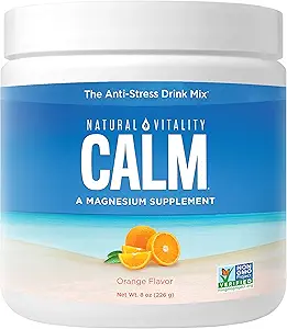 NATURAL VITALITY Orange Flavor Magnesium Anti-Stress Getränk Mix, 8 OZ