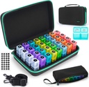 Monatliche Pille Organizer 2 Mal pro Tag,Monat Pille Box Organizer mit 32 täglichen Komponenten,30 Tage Pillenhalter mit Hard Travel Case Pill Case Vitamins Case + Tragbare 7-Tage Reisemedizin Organizing Bag