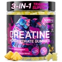 Creatine Gummies for Men & Women - 120 Count - creatine Gummy | for Muscle Growth, with 5g Creatine Monohydrate, Taurine, BCAA, Vitamin B2 B6, Pineapple Flavor, Sugar Free, Anti-Melting
