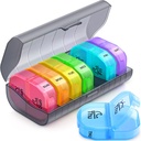 Wöchentliche Pille Organizer 2 Mal am Tag, ZIKEE AM Pille Box mit 7 abnehmbare Pille Fall, BPA-frei & Portable 7 Tage Pille Organizer mit großen Speichern Medikamente, Vitamine und Fischöle zu halten