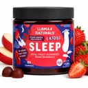 Llama Naturals Organic Kids Phytomelatonin Gummies | Plant-Derived Sleep Support | No Synthetic Melatonin | Vegan, Real Fruit, No Added Sugar | Strawberry 120ct