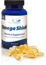 Omega Shield Supplement - 60 Softgels, 30-Tage-Versorgung - Premium Mercury-Free Triglycerid Omega 3 Fischöl für optimale Herz- und Augengesundheit