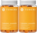 TUMERI Kurkuma und Ginger Gummis – Kurkuma Gelenkunterstützungsergänzung - 60 Count Natural Tropical Fruit Flavored Vegan Gummies - Paket von 2