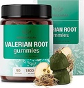 HERBAMA Valerian Root Gummies - 1800 mg Valerian Kräuter für Entspannung und Beruhigung - Vegan, Non-GMO Beruhigungsgummis für Erwachsene - 90 Pectin-Based Apple-Flavored Chews