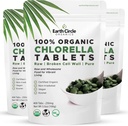 Bio Chlorella Tablets 400 Count | Hohe Potenz Superfood | Chlorophyll Pillen aus 100% reinen grünen Algen | Gebrochene Zellwand für maximale Absorption | Vegan, Kosher, Non-GMO | 4 Tabs pro Tag (3-Pack)