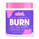 Obvi Collagenic Burn PM | Nighttime Collagen Peptides for Sleep & Recovery | 5 Types Collagen + Ashwagandha, GABA & Melatonin | CapsiBurn Metabolic Support | 90 Capsules | Made in USA