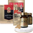 Korean Red Ginseng Extract 3000mg und Kapseln Bundle - Saponin Hanppuri + The Root Original - Natural Energy Supplements für Immununterstützung, Stress Relief, Fokus & Mental Clarity mit Ginsenoside Rg3