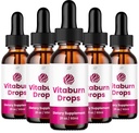 Vitaburn Drops Healthy Formula – Vita Burn Drops All Natural Healthy Levels Extra Strength Liquid Reviews (5 Pack – 5 Month Supply)