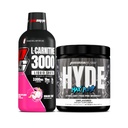 PROSUPPS L-Carnitin 3000 Stimulant freie flüssige Schüsse (31 Servierungen, Drachenfrucht) und Hyde Max Pump Pre Workout für Männer und Frauen (20 Servierungen, Unflavored) Bundle