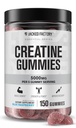 Jacked Factory Creatine Gummies 5g Daily Dose (1g per Gummy) - Creatine Gummy for Men and Women, Vegan-Friendly, Travel-Friendly, Third-Party Tested - 150 Gummies, Blue Raspberry