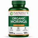Pure Nutrition Organic Moringa Tablets with 1200mg Leaves Extract | Moringa Tablets for Healthy Digestion, Immunity, Energy Levels & Detox – 120 Veg Tablets