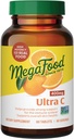 MegaFood Ultra C 400 mg - Vegan Immununterstützungsergänzung mit Vitamin C, Hergestellt mit realen Lebensmitteln einschließlich Broccoli, Karotte, Cranberry & Brown Rice, Glutenfrei, Kosher - 60 Tabletten, 60 Servietten