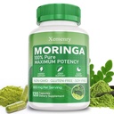 Moringa Capsules, Pure Moringa Powder Capsules - Supports Energy, Immune Support, Gut Health, Green Superfood with Vitamins & Amino Acids - 120 Capsules