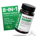 Moringa Capsules with Spirulina, Turmeric and Black Cumin, 90 Capsules | Energy Support | Immune Support | Digestive Comfort | Antioxidant Support