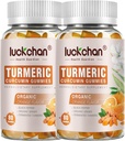 Turmeric and Ginger Gummies (2 Pack) - Kurkuma mit schwarzem Pfeffer & Ginger Ergänzungen für Immununterstützung Gesunde Haut - Vegan Turmeric Gummies für Erwachsene - Glutenfrei, Niedrigzucker