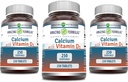 Erstaunliche Formeln Kalzium mit Vitamin D3 Ergänzung | Tabletten | Non-GMO | Gluten-Free | Made in USA (3 Pack, 250 Count)