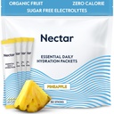Nectar Hydration Packets - Electrolytes Powder Packets - Sugar Free & 0 Calorie - Organic Fruit Liquid Daily IV Electrolytes Powder for Dehydration Relief & Rehydration (Pineapple 30 Pack)
