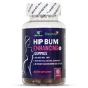 Hips & Butt Enhancement Gummies, Vegan, 60 Ct | Buttocks Multivitamins for Women, Support Gluteal Muscles Tone, No Weight Gain, Feminine Silhouette