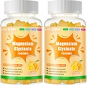 Magnesium Glycinate Gummies 1000mg - Zuckerfreie Magnesium Kaliumergänzung mit Vitamin D, B6, CoQ10 für ruhige Stimmung & Schlafunterstützung - 120 Orange Gummies