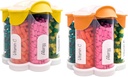 Extra Large Pill Organizer Täglich, Wöchentlich, Monatliche Beilage Flasche, niedliche Blossom Pill Dispenser mit 7 XL Compartments (2 Pack Combo) (Orange und Gelb)