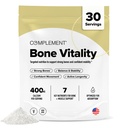 COMPLEMENT Bone Vitality Supplement for Women and Men - Vitamins for Bone & Muscle Strength, Energy Boost - Calcium Citrate Malate, Creatine, Vitamin D3 & K2, B12, Zinc, Magnesium (30 Servings)
