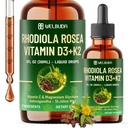 17in1 Rhodiola Rosea Liquid Supplement with Ashwagandha, Magnesium Glycine, L-Theanine, Vitamin C, Vitamin D3, Vitamin K2, Ginkgo, Turmeric, Holy Basil and More - 1 FL Oz - 60 Day Supply
