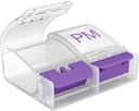 EZY DOSE Daily Push Button Pille Case, Medizin Planner, Vitamin Organizer Box, 2 Mal pro Tag, AM/PM Große Komponenten, Arthritis freundlich, Klare Lids, Farbe Mai Vary, BPA kostenlos