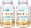 JETZT Ergänzungen, Kid Cal mit Calcium Citrat, Magnesium und Vitamin D, Tart Orange, 100 Chewables, Verpackung Mai Vary (Pack von 2)