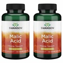Swanson Malic Acid - Natural Supplement Promoting Cellular Energy Production - Supplement Formula to Help Nourish & Energizes Muscles - (100 Veggie Capsules, 600mg Each) (2 Pack)
