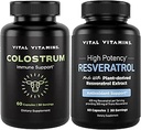 Vital Vitamine Kolostrum Kapseln mit Vitamin C, Zink + Resveratrol Kapseln