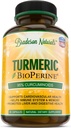 Kurkuminus mit BioPerine 1500mg - Natürliche und gesunde Entzündungsunterstützung mit 95% Standardisierte Curcuminoide für Potenz & Absorption - 60 Kapseln mit schwarzem Pfeffer