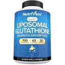 Nutrivein Premium Liposomal Glutathione Supplement 700 mg - 60 Caps - Rein reduziert Glutathione Setria - Master Antioxidant - Zellschutz, Reinigung, Leber, Gehirn, Vitalität und Verteidigung