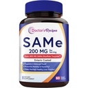 Doctor's Recipes SAM-e 200 mg, S-Adenosyl-L-Methionine, Non-GMO, Mood, Comfort, Cognitive & Liver Health Support, Enteric Coated, High Absorption, 60 Vegan Tablets