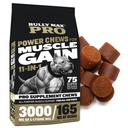 Bully Max 11-in-1 Muscle Gain Power Chews - High Protein Dog Supplement mit Aminosäuren - Gesunde Bäume für Welpen & Erwachsene Hunde - Premium Muscle Builder für alle Rassen - 75 Tasty Soft Dog Chews