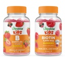 Lebensfähig B Complex Kids + Biotin Kids, Gummie Bundle - Große Verkostung, Vitamin-Ergänzung, Glutenfrei, GMO frei, Kaugummi