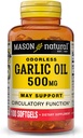 MASON NATURAL Knoblauch Öl 500 mg Odorless Allium Sativum Supplement - Unterstützt gesunde Kreislauffunktion, 100 Softgels