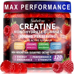 Creatine Monohydrate Gummies 5000mg for Women & Men,120 Count