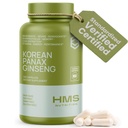 Korean Red Panax Ginseng 2000mg 120 Vegan Kapseln Super Strength Extract NSF zertifizierte Ergänzungen, hohe Ginsenosides unterstützt Energie, Stamina, Leistung und Klarheit