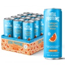 Vital Proteins, Collagen Sparkling Water, Blood Orange, VERISOL® Collagen Peptides + Vitamin C, 0g Sugar, Skin Support Drink, 12 FL OZ Can