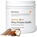 Momentous Essential Grass-Fed Whey Protein Powder - 20 g Whey Isolate Protein - NSF Certified for Sport - Gluten-Free - 12 Servings for Essential Everyday Use - Chocolate Coconut - Package May Vary