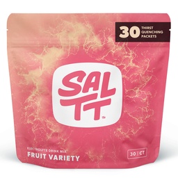 SALTT Elektrolyte Pulver-Packets, Fruchtsortiment-Pack (30 Packungen) - Magnesium, Kalium, Natrium, Trace Minerals - Vegan, Zuckerfrei, Glutenfrei - Travel Essentials - Made in USA