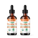 LIQUIDHEALTH Vitamin D3 4000 IU, USDA Organic Vitamin D Flüssigkeitstropfen für Erwachsene & Kinder, Vegan Vitamin D für Immunsystemunterstützung, Knochengesundheit, Stimmungsunterstützung, Gesunde Haut - Made in USA (2 Pack)