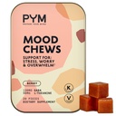 PYM Berry Mood Chews Unterstützung für Stress, Worry & Overwhelm, 20 Count | 130mg GABA, 90mg L-Theanine | Vegan, Non-GMO, Gluten-Free, kein Hinzugefügt Zucker | All-Natural Mood Balance Supplement Made in USA