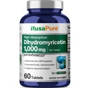 NusaPure Dihydromyricetin (DHM) 1000mg 60 Veggie Tablets (kein GMO & 100% Vegetarisch)