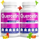 (2 Pack) Quercetin Gummies von BioVitalica - Quercetin mit Bromelain Vitamin C und Zink & Elderberry + Vitamin D3-5 in 1 Immununterstützung - Zink Quercetin 750 mg für Kinder und Erwachsene