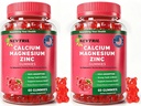 Calcium Magnesium Zinc Gummies | Vitamin D3 & K2 for Adults – Calcium Citrate with VC, VA – High Absorption Bone, Muscle Support Supplement
