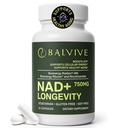 NAD+ Longevity Booster Supplement - Bioenergy Ribose & Nicotinamide for Energy, Focus & Cellular Support - High Bioavailability Complex for Men & Women - Natural Ingredients - 30 Capsules