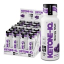 Ketone-IQ Caffeine Performance Energy Shots – Clean Energy for Focus & Endurance, 5g Ketones, 100mg Green Tea Caffeine, B Vitamins, 24 Pack (Grape)