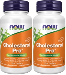 NOW Foods Supplements, Cholesterol Pro™ with Bergamonte™ and Plant Sterols, Cardiovascular Health*, 120 Tablets,(Pack of 2)